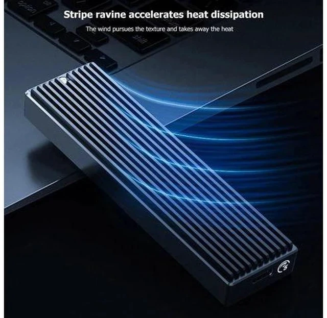 Alt view image 2 of 7 - LSDT M2 SSD Case Enclosure USB Type C Gen2 10Gbps PCIe NVME/5Gbps SATA NGFF SSD Case For 2230/2242/2260/2280 SSD Hard Disk