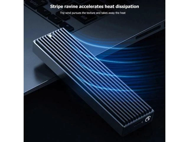 Alt view image 7 of 7 - LSDT M2 SSD Case Enclosure USB Type C Gen2 10Gbps PCIe NVME/5Gbps SATA NGFF SSD Case For 2230/2242/2260/2280 SSD Hard Disk