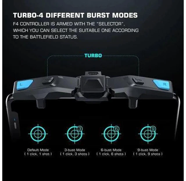 Alt view image 4 of 5 - F4 Falcon PUBG Mobile Controller Gamepad for iOS / Android Joystick Trigger Zero Latency for Call of Duty