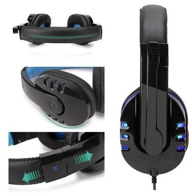 Alt view image 3 of 7 - Wired Computer Gaming Headphones Earphone Over-ear Game Headset With Microphone AUX+USB Port Volume Control for PC