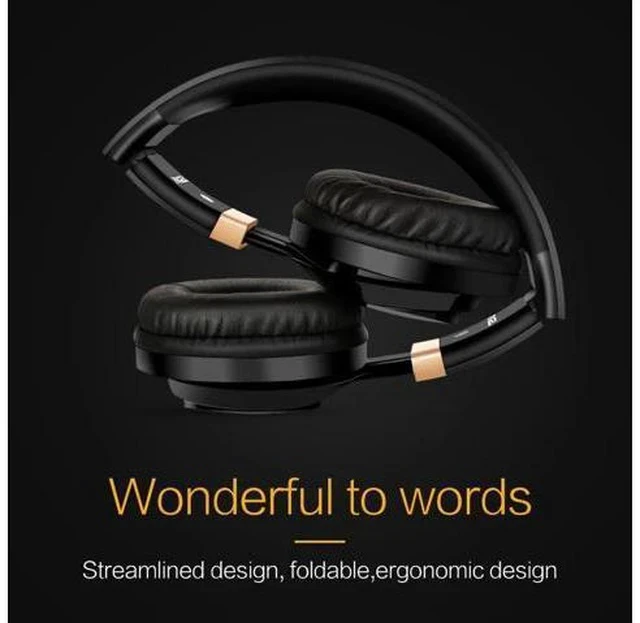 Alt view image 3 of 5 - 3.5mm Wired Headphone Foldable Portable Adjustable Headset Bass HiFi Sound Music Stereo Earphone for IPhone PC