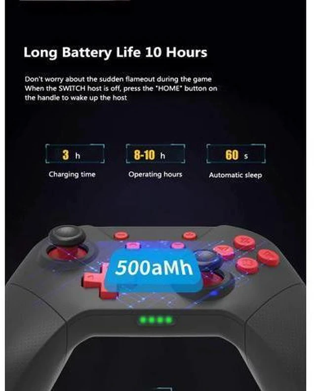 Alt view image 3 of 7 - Gamepad Wireless Bluetooth Joystick For Switch NS Controller Wireless Console For Nintend Switch Pro/Lite Game Pad Joypad
