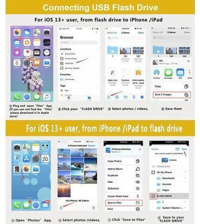 Alt view image 5 of 7 - SD Card Reader 3.0 Micro SD/USB Flash Drive/ Adapter Converter for IOS 13 Version 7 8 6 S Plus X for iphone USB3.0 Adaptador
