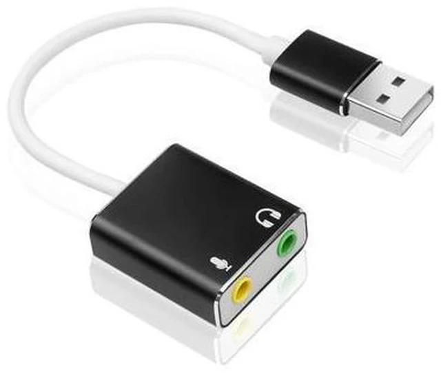 Alt view image 3 of 7 - USB Sound Card Type C / USB to 3.5mm Jack USB Audio Adapter Earphone Micphone for Macbook Computer Laptop PC