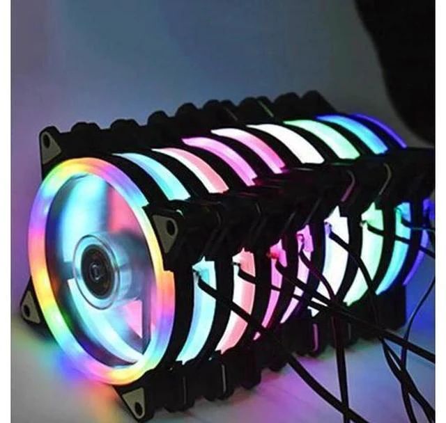 Main image of 120mm fan Computer LED Fan Water Cooler Cooler Fan Case Glare Red Blue Green White Cooler Fans Cooling RGB Case Fan CPU