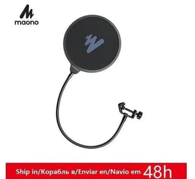 Main image of Microphone Pop Filter Metal Pop Filter Shield Double Layer Windscreen Popfilter For USB Microhone Podcast Microphone