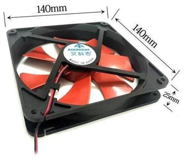 Alt view image 7 of 7 - F14025 140mm PC Case Fan Cooler 4-Pin Connector Cooling Fan 12V Desktop Exhaust Fan for Computer Cooling System