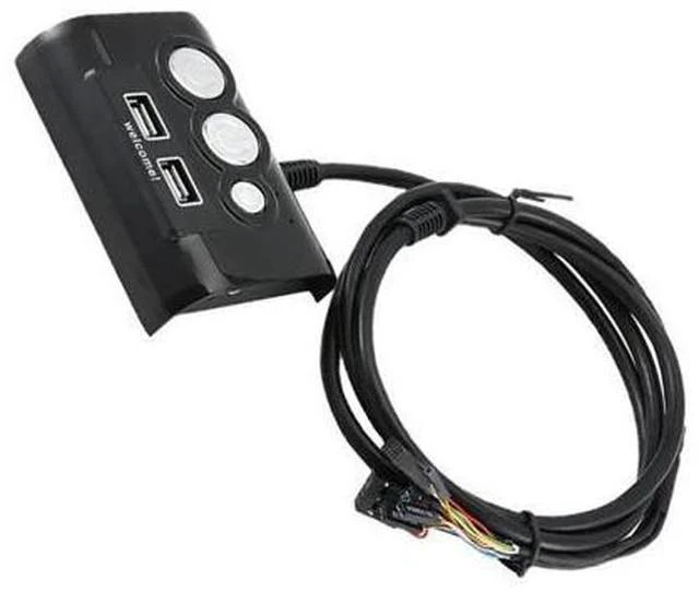 Main image of Desktop PC Power Switch Supply on / off Reset Button Dual Switch with USB Ports and Audio to Office Internet Cafes