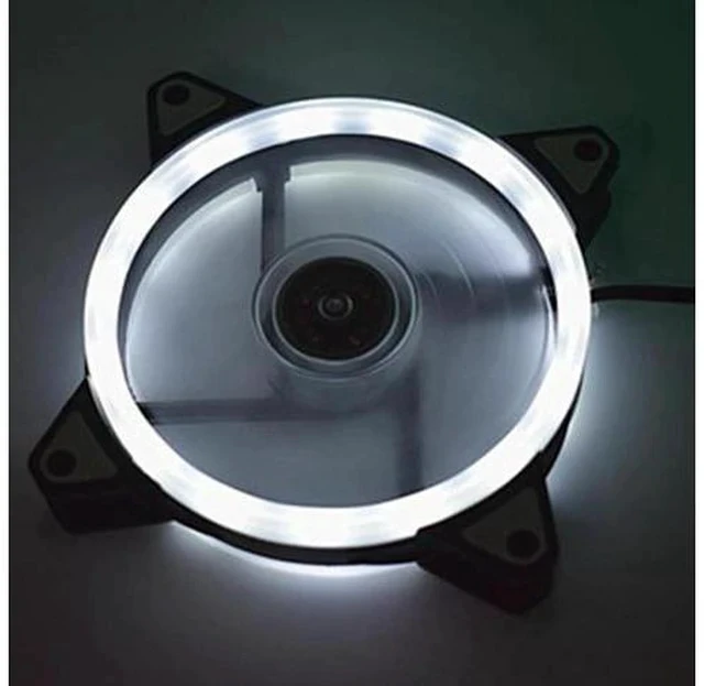 Alt view image 3 of 5 - 120mm fan Computer LED Fan Water Cooler Cooler Fan Case Glare Red Blue Green White Cooler Fans Cooling RGB Case Fan CPU