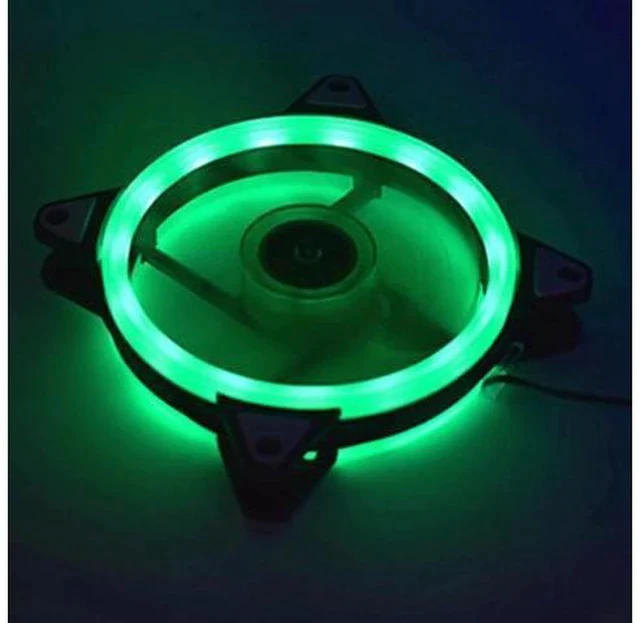 Alt view image 4 of 5 - 120mm fan Computer LED Fan Water Cooler Cooler Fan Case Glare Red Blue Green White Cooler Fans Cooling RGB Case Fan CPU