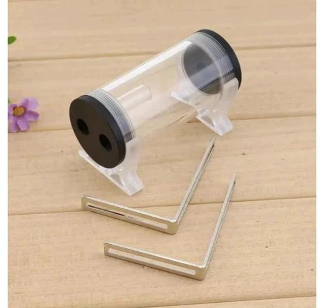 Alt view image 4 of 7 - 50mm Diameter Water Cooling Tank G1/4 Thread Cylinder Reservoir Computer Cooling System Water Tank for PC Cooling System L Shape