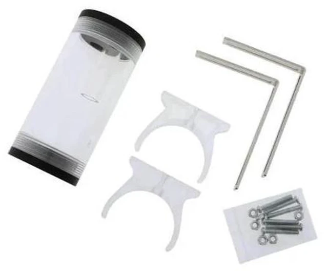 Alt view image 7 of 7 - 50mm Diameter Water Cooling Tank G1/4 Thread Cylinder Reservoir Computer Cooling System Water Tank for PC Cooling System L Shape