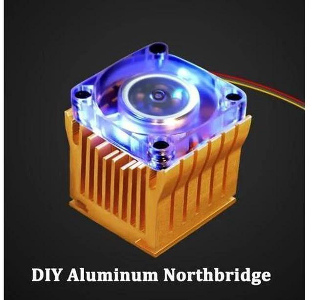 Alt view image 6 of 7 - DIY Aluminum Northbridge Heat sinks Cooler Motherboard Radiator with 40mm Cooling Fan For PC Computer Case Cooling