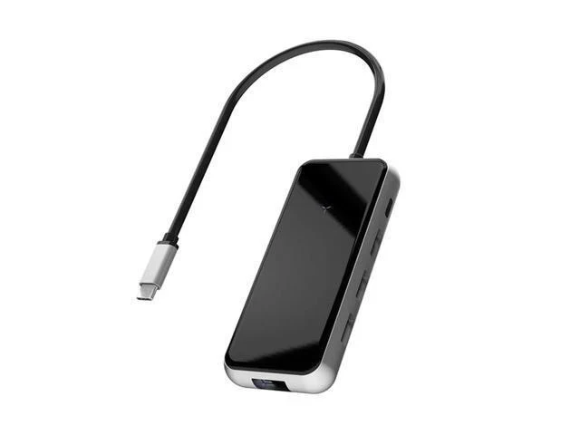 Alt view image 6 of 7 - USB C Hub Adapter 8 In1 Gigat RJ45+USB3.0X3+PD++SD/Mini Reader USB Hub for Mac Book Phone Laptop mac book