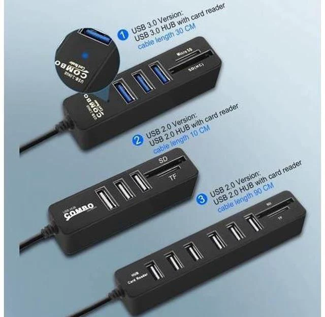 Alt view image 2 of 7 - Hub 3.0 Multi C 3.0 Hub Splitter High Speed 3 / 6 Ports Hab TF SD Card Reader C HUB For PC Computer Accessories