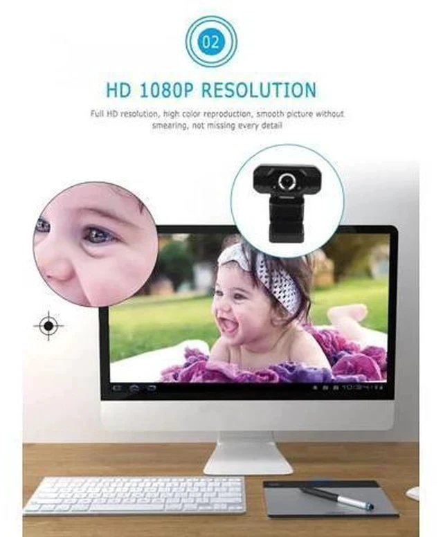 Alt view image 5 of 5 - 1080p 4k HD Computer Camera USB Web Camera s Built-In Sound-absorbing Microphone 1920 *1080 Resolution Dropshipping
