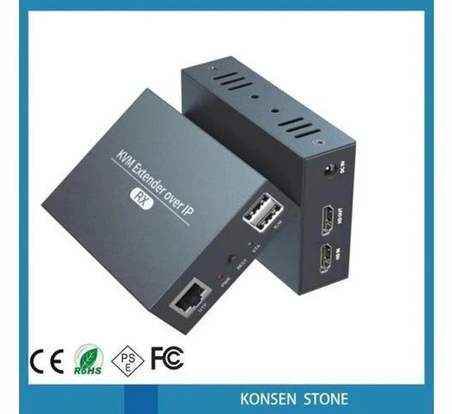Alt view image 5 of 5 - 200M KVM Extender Over IP USB Extender via cat6 Rj45 Ethernet Network USB Over UTP/STP Support USB Mouse Keyboard