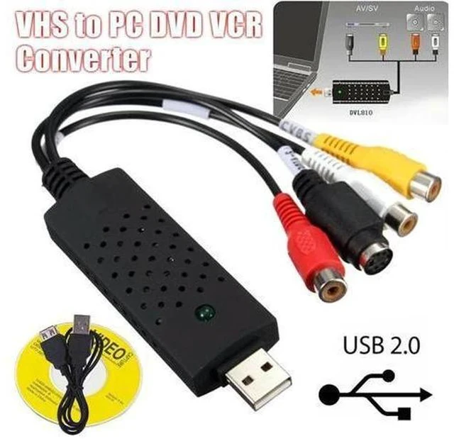 Main image of 2.0 Audio Television Video VHS to PC DVD VCR Converter Easy Capture Card Adapter DJA99