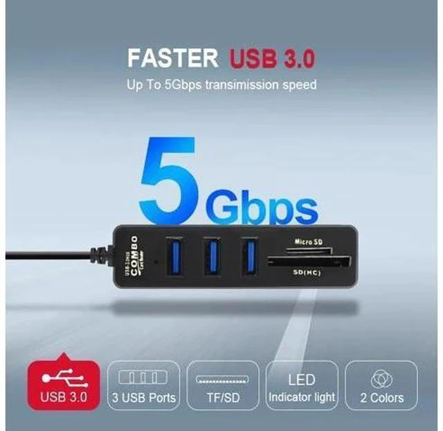 Alt view image 5 of 7 - Hub 3.0 Multi C 3.0 Hub Splitter High Speed 3 / 6 Ports Hab TF SD Card Reader C HUB For PC Computer Accessories