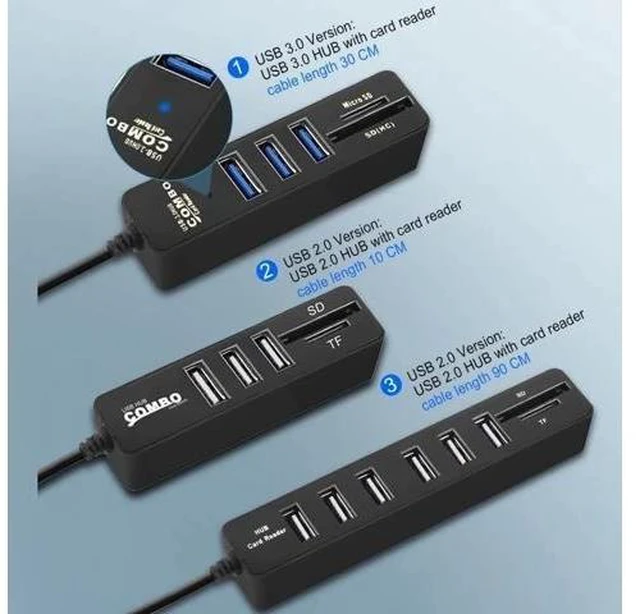 Alt view image 7 of 7 - Hub 3.0 Multi C 3.0 Hub Splitter High Speed 3 / 6 Ports Hab TF SD Card Reader C HUB For PC Computer Accessories