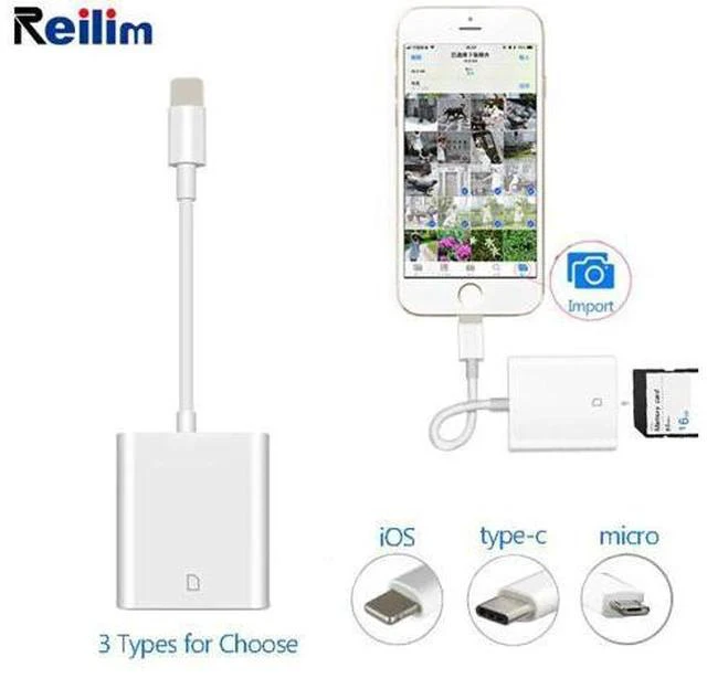 Main image of SD Card Reader for Lightning to SD Card Camera Reader Adapter for TypeC OTG Card Reader for Macbook Mobile Phone IOS USB-C