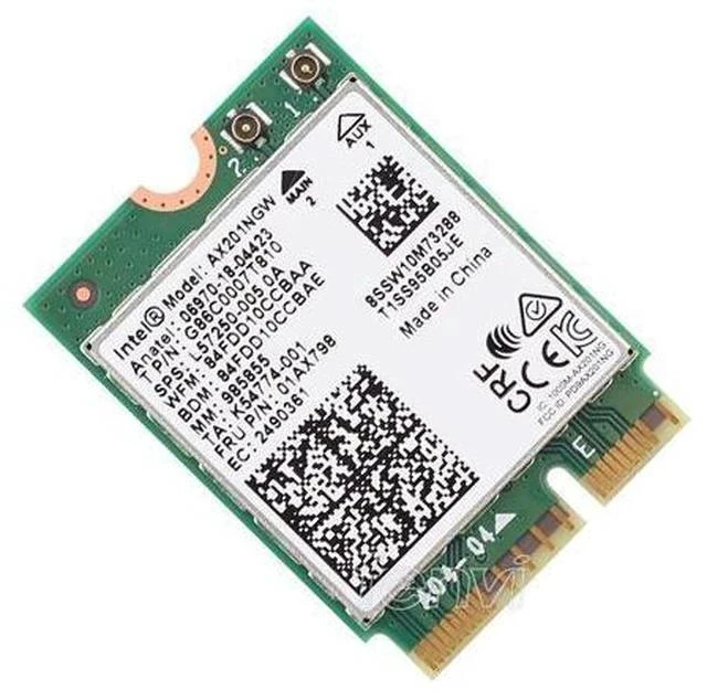 Alt view image 5 of 7 - 2.4Gbps Dual Band 802.11ax/ac Wi-Fi 6 AX201 Bluetooth 5.0 Wireless Desktop Adapter Kit NGFF CNVio2 Wifi Card AX201NGW Antenna