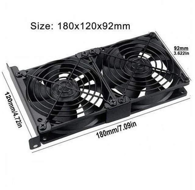 Alt view image 4 of 5 - Desktop Computer VGA Cooler Dual 9CM 8CM Quiet Chassis PCI Bracket Graphics Card Cooling Triple Fan Partner 90mm 80MM