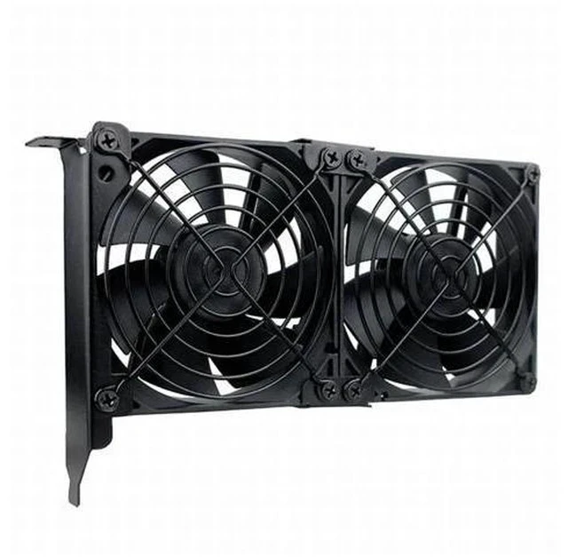 Alt view image 2 of 5 - Desktop Computer VGA Cooler Dual 9CM 8CM Quiet Chassis PCI Bracket Graphics Card Cooling Triple Fan Partner 90mm 80MM