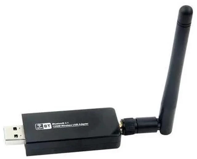 Alt view image 2 of 5 - 2IN1 Dual Band 1200Mbps Bluetooth 4.1 Wireless USB 3.0 Wifi Adapter 2.4G/5Ghz Realtek RTL8822BU Network Card Dongle w/Antenna