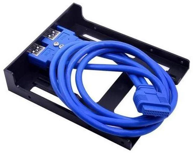 Alt view image 3 of 6 - 3.5 Inch USB 3.0 Front Panel Floppy Disk Bay With 2 Port USB 3.0 Hub 20 Pin Connector For Desktop Computer