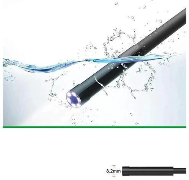 Alt view image 2 of 7 - 5M 7mm Endoscope Camera Flexible IP67 Waterproof Inspection Borescope Camera for Android PC Notebook 6LEDs Adjustable