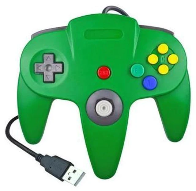 Alt view image 2 of 5 - USB Wired Gamepad Joypad for N64 Wired Gaming Joystick Game Pad for Gamecube for Mac Computer PC Game Controller joystick