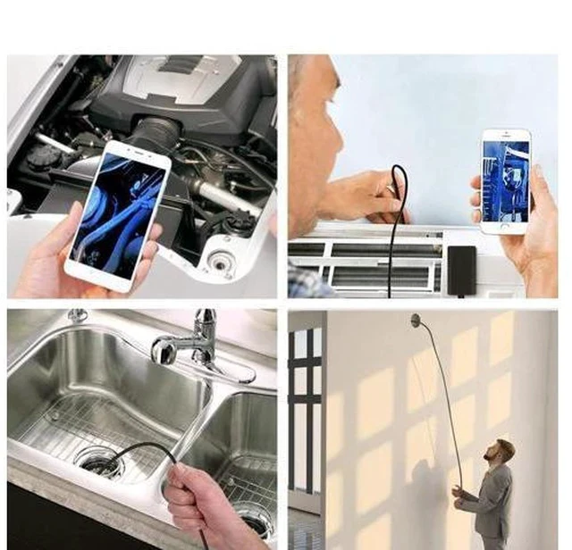 Alt view image 5 of 7 - 5M 7mm Endoscope Camera Flexible IP67 Waterproof Inspection Borescope Camera for Android PC Notebook 6LEDs Adjustable