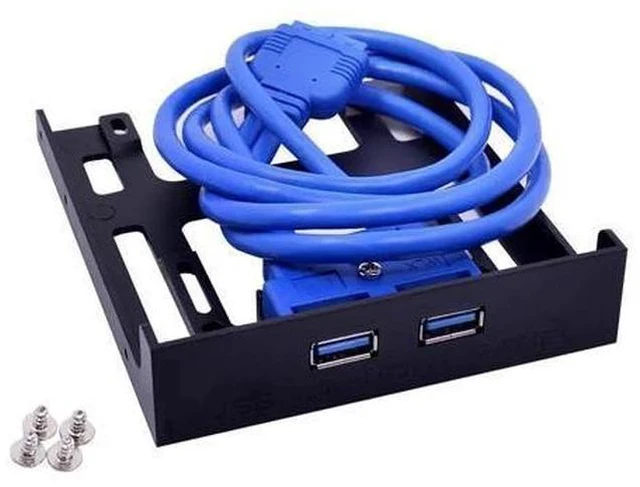 Alt view image 5 of 6 - 3.5 Inch USB 3.0 Front Panel Floppy Disk Bay With 2 Port USB 3.0 Hub 20 Pin Connector For Desktop Computer