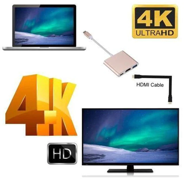 Alt view image 4 of 5 - Type C To USB 3.0 Charging Adapter Converter USB-C 3.1 Hub Adapter for Mac Air Pro Mate10 S8 Plus