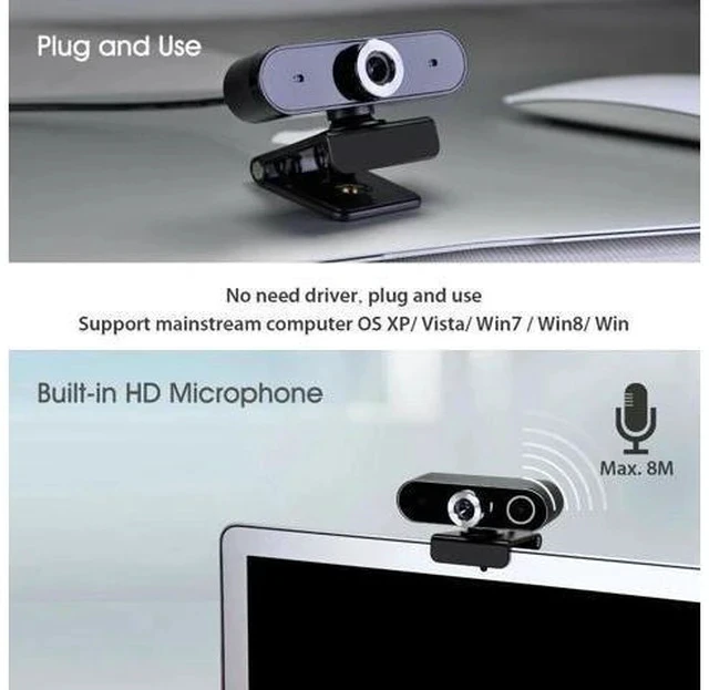 Alt view image 7 of 7 - Webcam Camera HD USB 2.0 Video Web Camera Digital Webcam With HD Mic Microphone 360 Rotation Internet Study PC Youtube