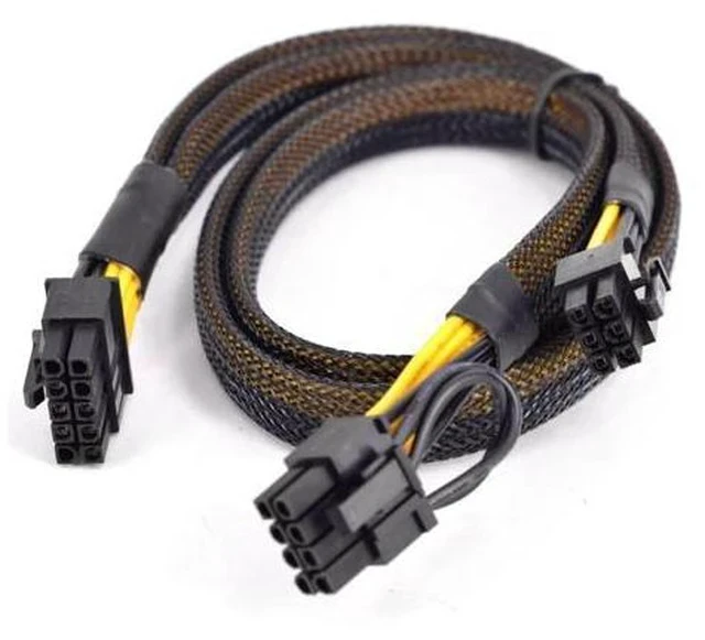 Alt view image 3 of 7 - For HP ProLiant DL380 G6 G7 PCI-e Graphics Card Power Supply Cable 10 Pin to Dual 6+2 Pin 8 Pin Sleeve Flat cable