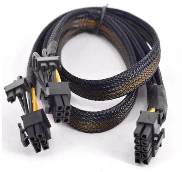 Alt view image 2 of 7 - For HP ProLiant DL380 G6 G7 PCI-e Graphics Card Power Supply Cable 10 Pin to Dual 6+2 Pin 8 Pin Sleeve Flat cable