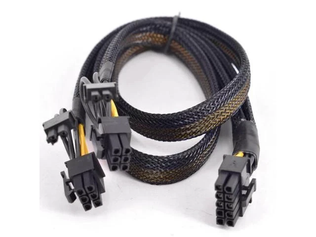 Alt view image 7 of 7 - For HP ProLiant DL380 G6 G7 PCI-e Graphics Card Power Supply Cable 10 Pin to Dual 6+2 Pin 8 Pin Sleeve Flat cable