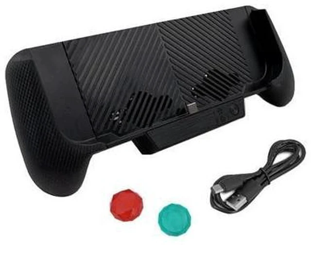 Alt view image 2 of 5 - Charger Stand Cooling Fan Case 3D Thumb Caps Hand Grip for Nintendo Switch Lite & NS Console