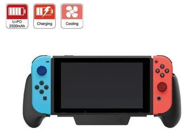 Alt view image 4 of 5 - Charger Stand Cooling Fan Case 3D Thumb Caps Hand Grip for Nintendo Switch Lite & NS Console