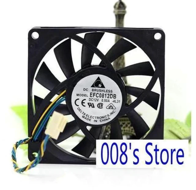 Main image of Radiator CPU Cooler Fan For Server Computer EFC0812DB 8CM 80MM 8015 80*80*15MM 12V 0.5A 4 Wire PWM Cooling 400010%RPM