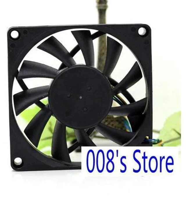 Alt view image 2 of 5 - Radiator CPU Cooler Fan For Server Computer EFC0812DB 8CM 80MM 8015 80*80*15MM 12V 0.5A 4 Wire PWM Cooling 400010%RPM