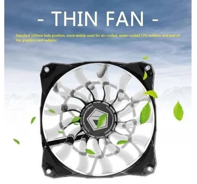 Alt view image 6 of 7 - NO-12015 120mm 12V DC 4-Pin Temperature Control Cooling Fan Heatsink Desktop PC Computer Case Thin Radiator Cooler