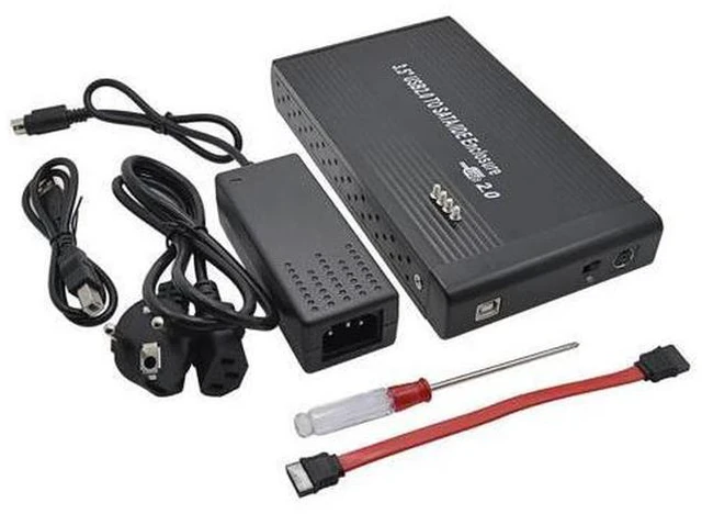Main image of 3.5 Inch HDD External Enclosure Box HD SSD DVD Drive Hard Disk 2TB Sata IDE to USB 2.0 Adapter Eu Power Aluminum Case