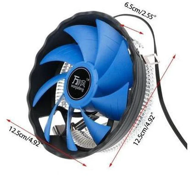 Alt view image 4 of 5 - Cooler 120mm Blade Aluminium PC CPU Cooler Cooling For Intel 775/1155 AMD 754/AM2