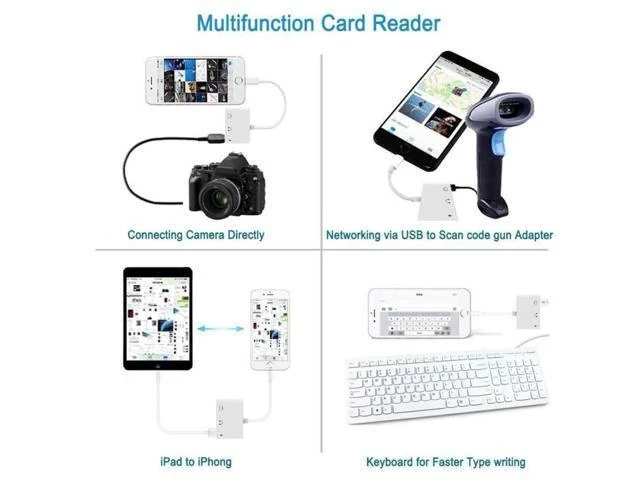 Alt view image 7 of 7 - style OTG Adapter USB 3 Camera Reader With 3.5mm Headphone Jack Connection Kits Data Sync For iPhone 11 X/XR/XS/8/7 500MA