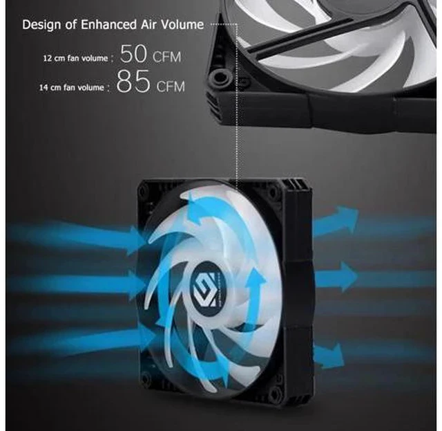Alt view image 2 of 7 - 120mm/140mm Gorgeous PC Case Cooling Fan DRGB 4Pin PWM Chassis Cooler Computer components and hardware