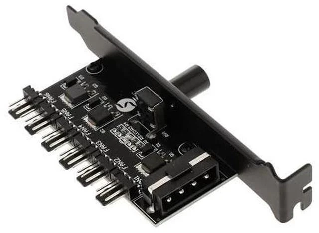 Alt view image 3 of 5 - 4-Pin Power 6 Channels PC Case CPU Cooler Cooling Fan Speed Controller