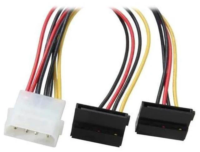 Alt view image 4 of 7 - SATA Adapter Power Cable, 4pin 2 SATA Power Connector Splitter,IDE 4 pin Spliter SATA 90 Degree for Hard Drive SSD